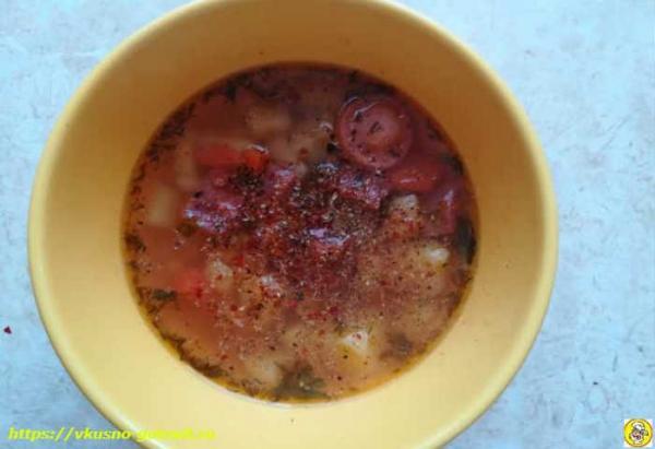  Простой и вкусный суп с колбасой, рецепт с пошаговыми фотографиями