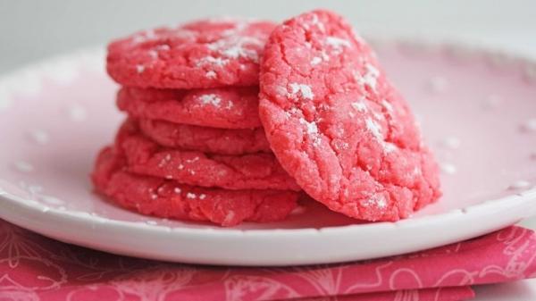 Рецепт розового печенья