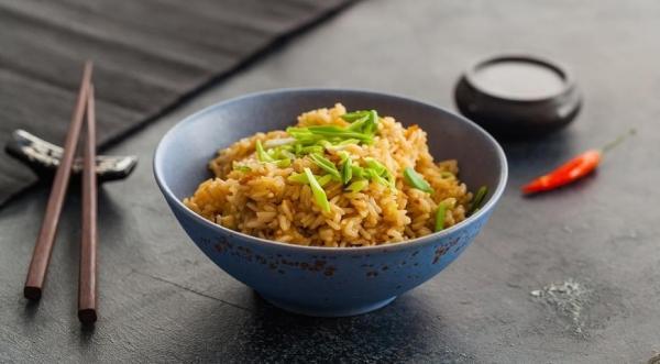 Жареный рис с имбирем и зеленым луком, пошаговый рецепт с фото