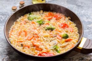 Рис с овощами в сметанном соусе