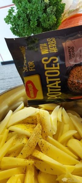Рецепт: Картофель запеченный с приправой для картофеля MAGGI +майонез - в духовке