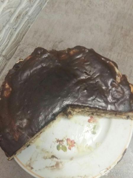 Рецепт: Шоколадно-банановый торт - Без выпечки