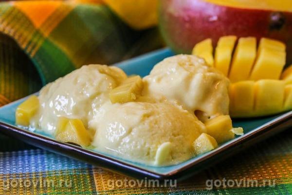 Мороженое из манго со сгущенным молоком и лаймом