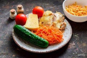 Салат "Муравейник" с корейской морковью