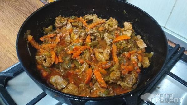 Рецепт: Азу из индейки - филе бедра индейки, вкусно, по-домашнему
