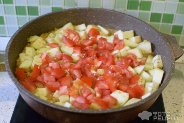 Рецепт: Булгур - Очень вкусный и ароматный, с баклажанами и томатами!