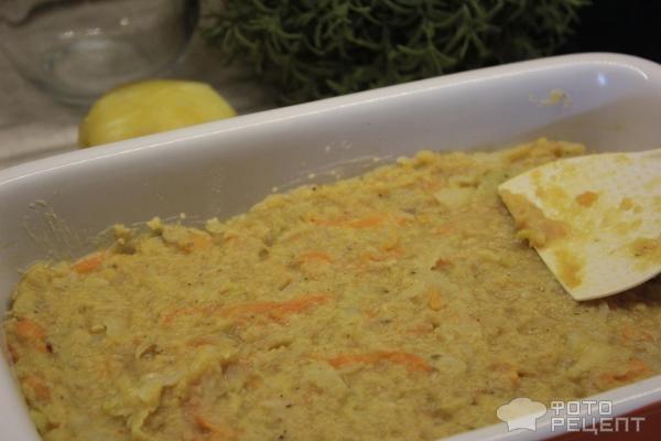 Рецепт: Картофельная запеканка с красной чечевицей - Постное блюдо