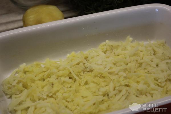 Рецепт: Картофельная запеканка с красной чечевицей - Постное блюдо