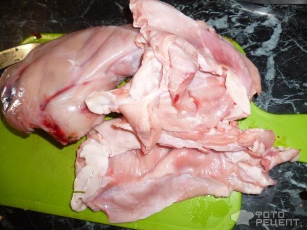 Рецепт: Кролик тушенный с овощами - С брокколи!