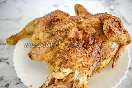 Курица гриль целиком на решётке в духовке 