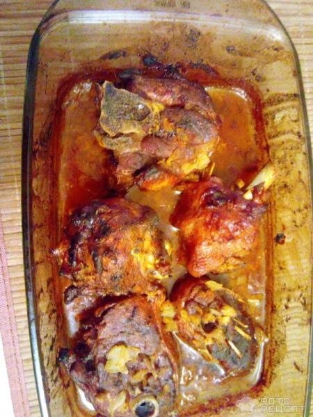 Рецепт: Голень индейки запеченная в фольге - Диетическая вкусная индейка