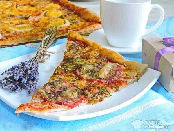 Рецепт: Пицца ассорти домашняя на бездрожжевом тесте - Рецепт пиццы в домашних условиях на идеальном тесте, как в пиццериях...Секреты приготовления: