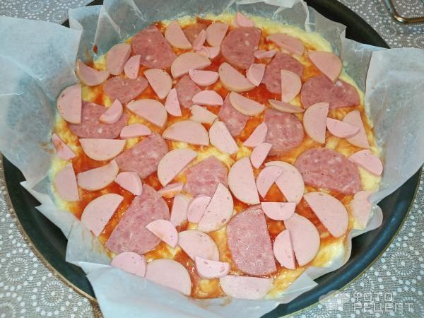 Рецепт: Пицца на кабачковом тесте - мега-драник с начинкой