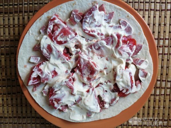 Рецепт: Пицца на мексиканском лаваше - "в духовке"
