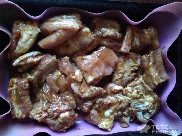 Рецепт: Свиные ребрышки в соусе "Приправка" - в духовке