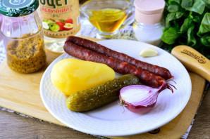Баварский салат с охотничьими колбасками