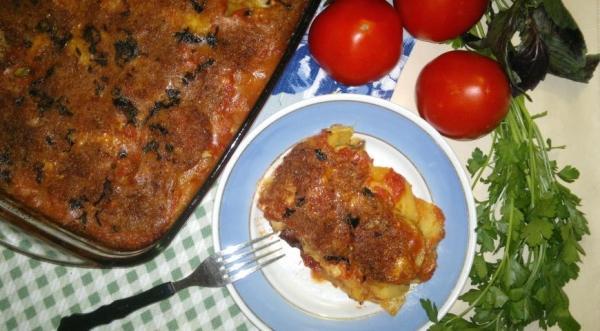 Тьелла - запеканка из картофеля, кабачков и помидоров , пошаговый рецепт с фото