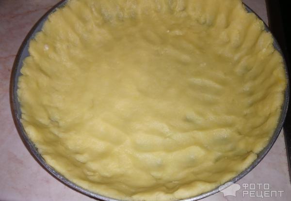 Рецепт: Французский открытый пирог киш "Лорен" - ... с курицей и грибами ...