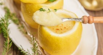 Лимонный пудинг в лимоне